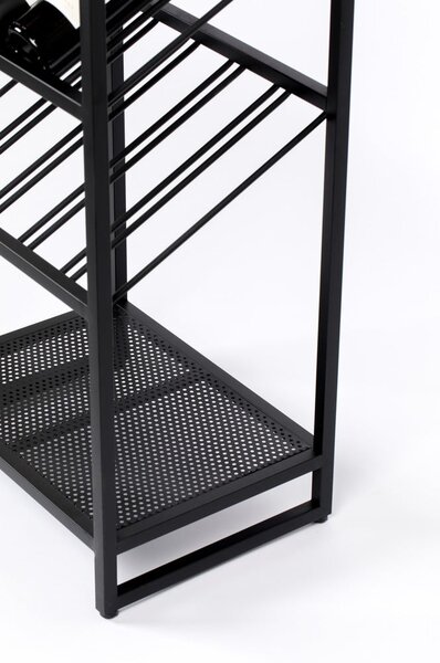 Portabottiglie in metallo nero per 20 bottiglie, 48x180 cm Cantor - Zuiver