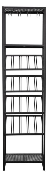 Portabottiglie in metallo nero per 20 bottiglie, 48x180 cm Cantor - Zuiver