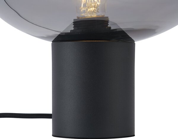 Lampada da tavolo di design nera con vetro fumé - Umbrella