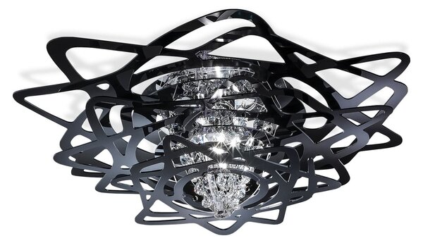 Plafoniera Slamp, Aurora, dimmerabile, Nero, Soggiorno, Plastica, Design