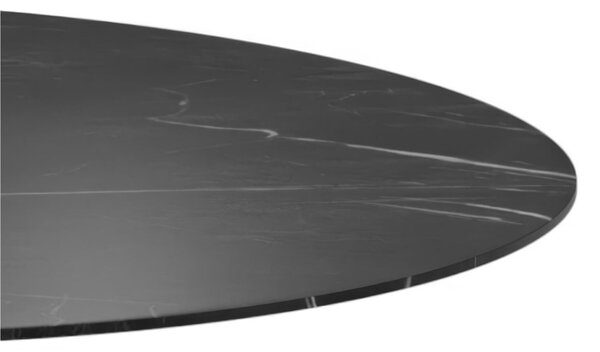 Tavolo Rotondo in Ceramica opaca, Struttura in Metallo SIDE Diametro100x h76 cm-Base: 60 cm Peso 47 kg Fino a 4 persone colore nero