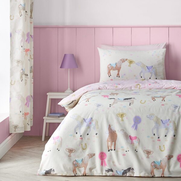 Tenda per bambini color crema 2 pz 168x183 cm Happy Horses – Catherine Lansfield