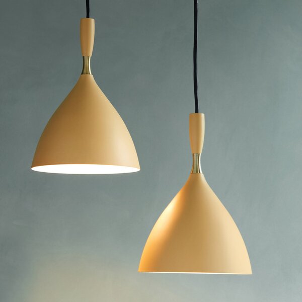 Lampada a sospensione Northern, Dokka, dimmerabile, Giallo, Soggiorno, Metallo, Scandinavo