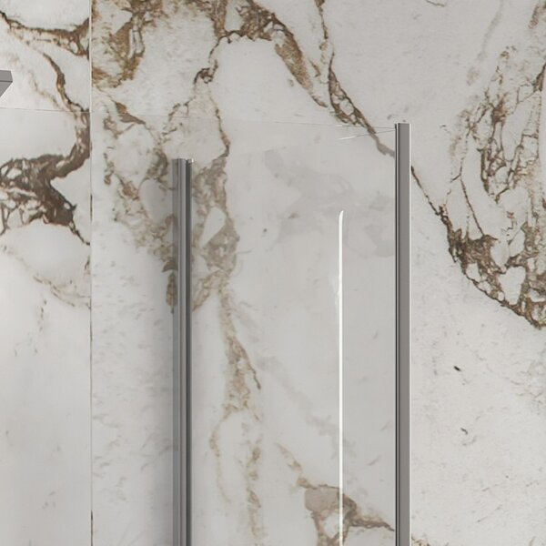 Kamalu box doccia walk in 80x140cm vetro 8mm anticalcare kw4000