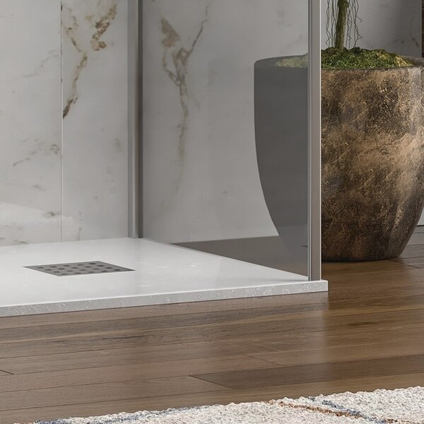 Kamalu box doccia walk in 80x140cm vetro 8mm anticalcare kw4000