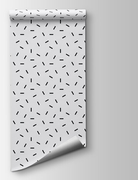 Carta da parati Un disegno di linee nere, Carta da parati Geometriche, Carta da parati popolare, u98564 - Tapeko.it