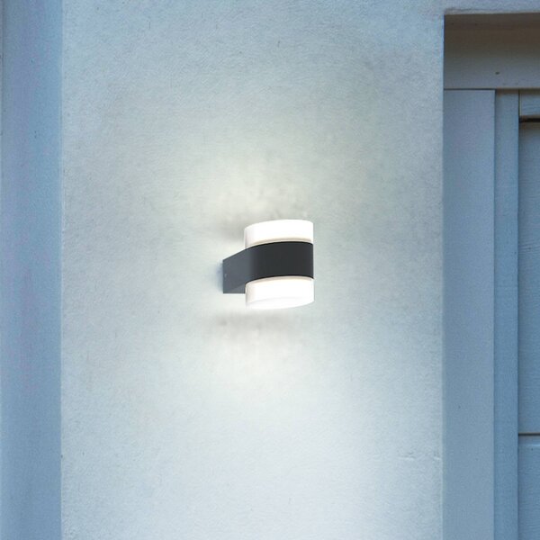OSRAM Applique da esterni a LED ENDURA STYLE PUCK, Alluminio / Grigio / Zincato, Alluminio, Moderno, Applique LED da esterni