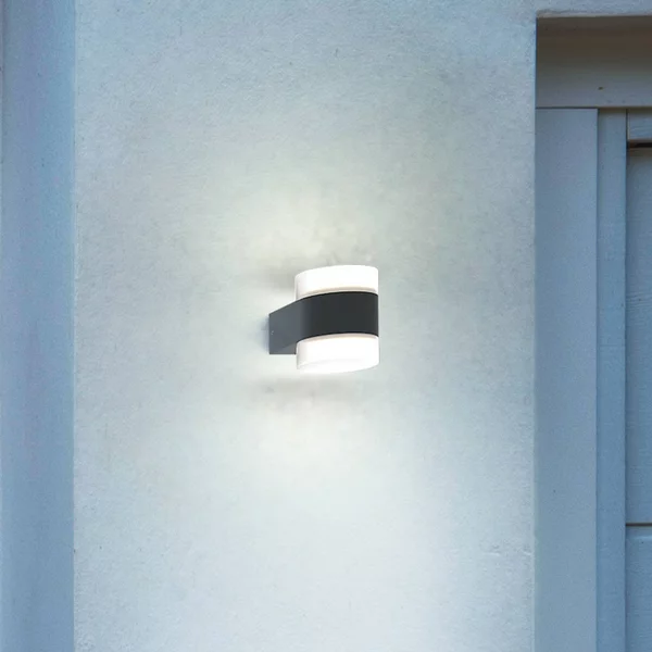 OSRAM Applique da esterni a LED ENDURA STYLE PUCK, Alluminio / Grigio / Zincato, Alluminio, Moderno, Applique LED da esterni