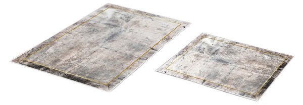 Set di tappetini per il bagno grigi/marroni 2 pz 60x100 cm – Foutastic