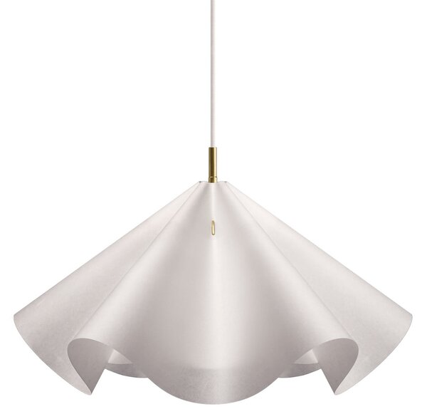 Lampada a sospensione Moebe, Sinuate, dimmerabile, Bianco, Soggiorno, Carta / Cartone, Design