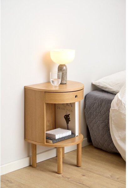 Comodino colore naturale chiaro con effetto rovere Paron – Actona
