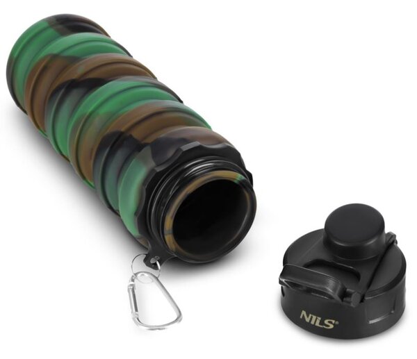 Borraccia pieghevole in silicone military