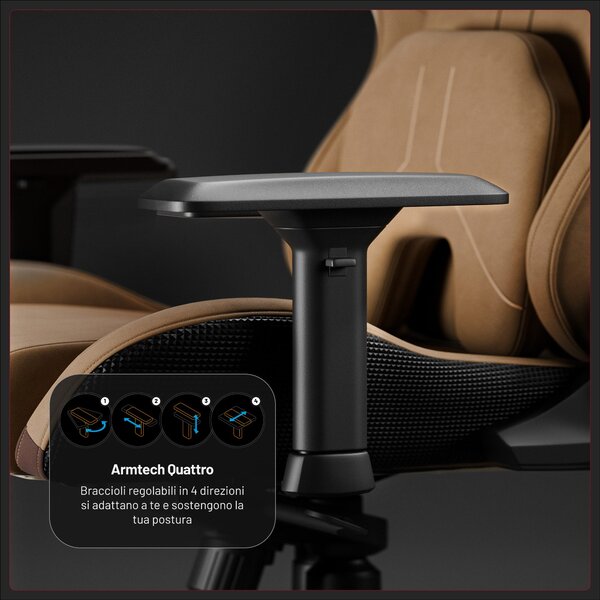 Sedia gaming in tessuto marrone, Normal Size: Diablo X.One Prime Camel Brown