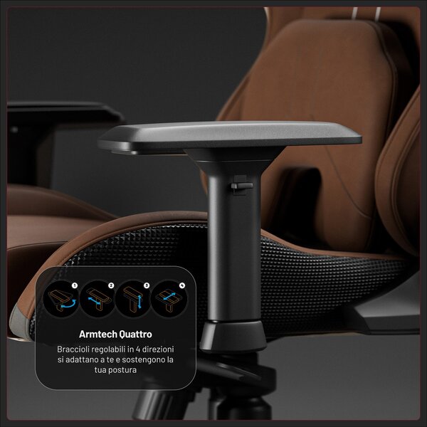 Sedia gaming in tessuto marrone, Normal Size: Diablo X.One Prime Cinnamon Brown