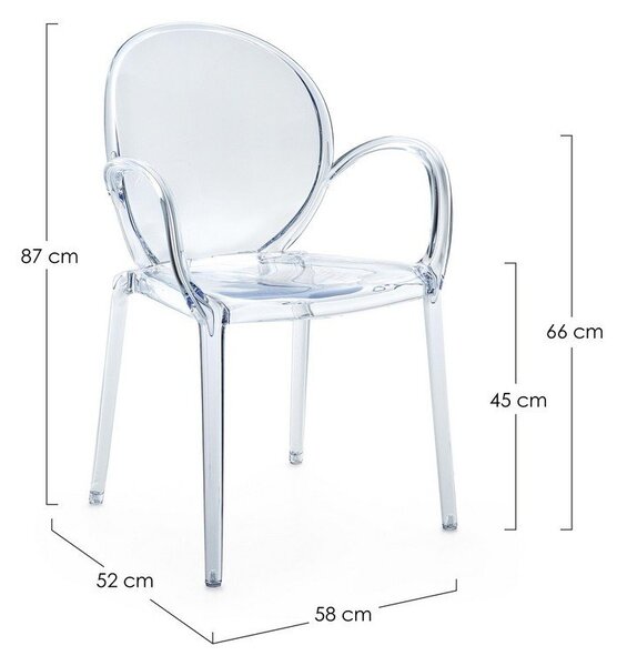 Sedia da pranzo in plastica Camilla – Bizzotto