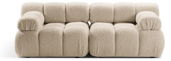 Divano componibile beige in tessuto bouclé 188 cm Bellis - Micadoni Home
