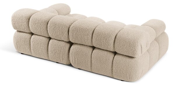 Divano componibile beige in tessuto bouclé 188 cm Bellis - Micadoni Home