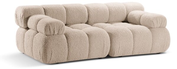 Divano componibile beige in tessuto bouclé 188 cm Bellis - Micadoni Home