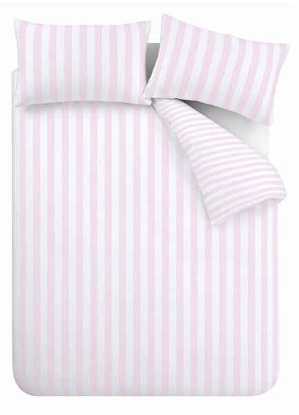 Set copripiumino e federa bianco e rosa per letto singolo 135x200 cm Stripe Tease – Sassy B