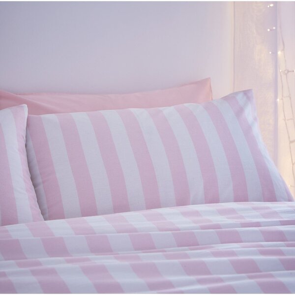 Set copripiumino e federa bianco e rosa per letto singolo 135x200 cm Stripe Tease – Sassy B