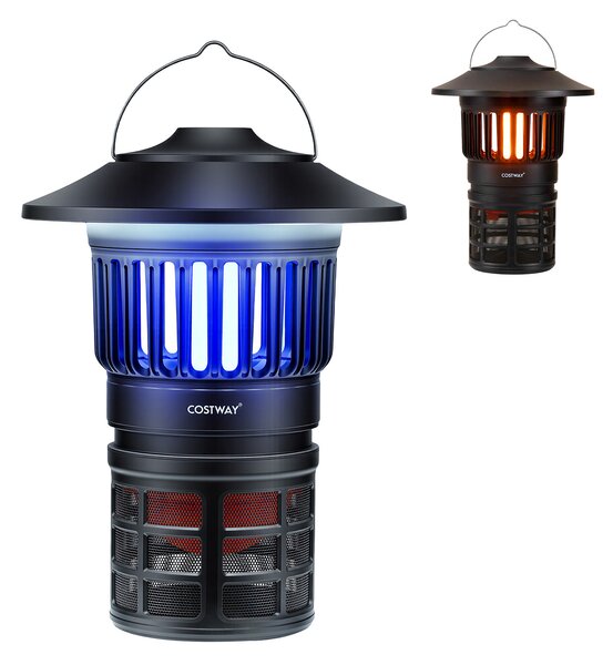 Costway Lampada antizanzare da interno ed esterno con luci regolabili batteria ricaricabile e maniglia, Zanzariera elettrica impermeabile