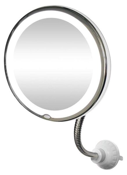 UNIQ Specchio da bagno flessibile con ventosa - Ingrandimento 10x e rotazione a 360 gradi