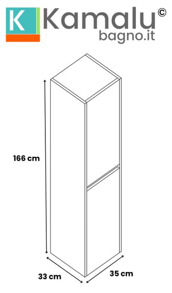 Composizione bagno sospesa 60 cm effetto marmo cemento | LAC-AMFI-60 - KAMALU