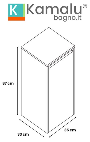 Composizione bagno sospesa 60 cm effetto marmo cemento | LAC-AMFI-60 - KAMALU