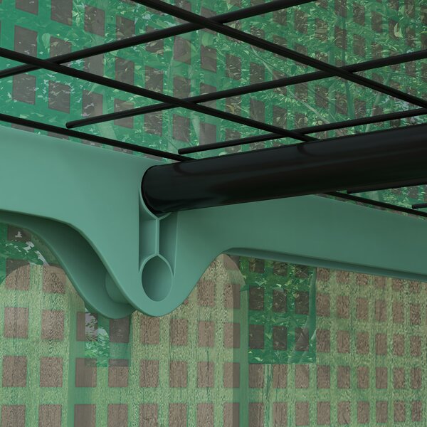 Outsunny Mini Serra a 4 livelli da Giardino con telo PE rinforzato, Porta Avvolgibile e Ripiani, 120x50x170 cm, Verde | Aosom Italy