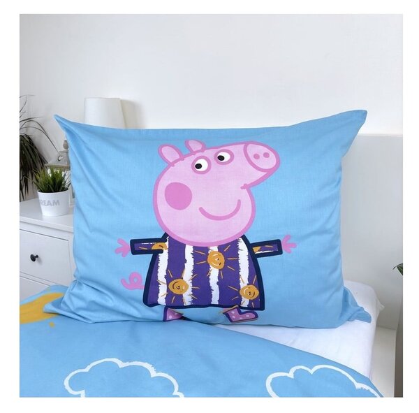 Biancheria da letto per bambini con effetto fosforescente in cotone per letto singolo 140x200 cm Peppa Pig – Jerry Fabrics