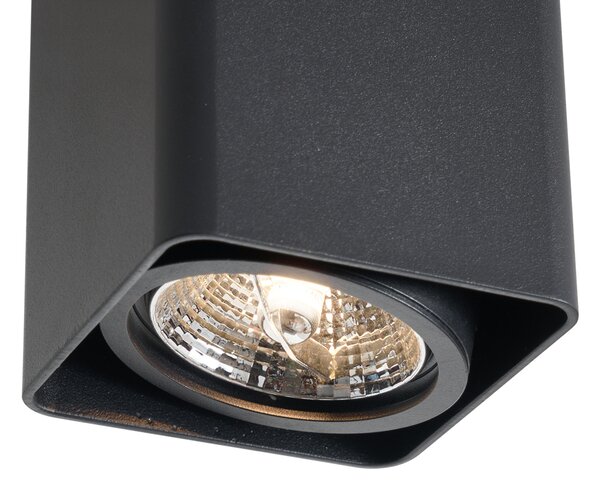 Faretto da superficie di design nero GU10 70mm orientabile e inclinabile - Vox