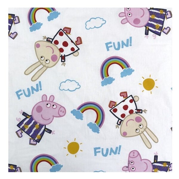Biancheria da letto per bambini con effetto fosforescente in cotone per letto singolo 140x200 cm Peppa Pig – Jerry Fabrics