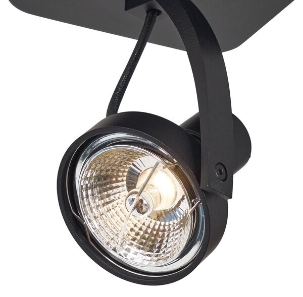 Faretto da soffitto di design nero GU10 70mm orientabile e inclinabile - Vo