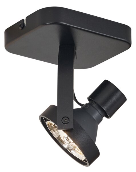 Faretto da soffitto di design nero GU10 70mm orientabile e inclinabile - Vo