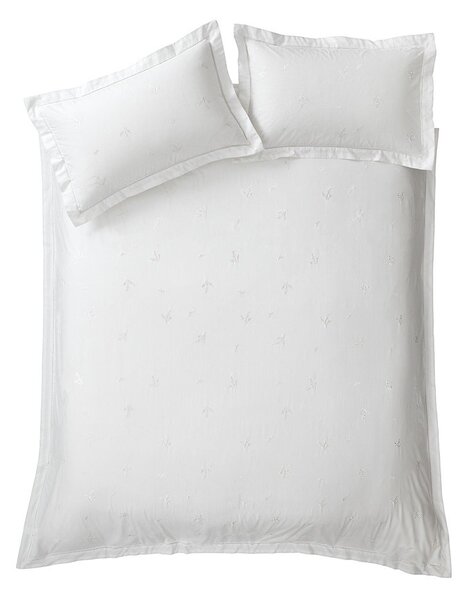 Biancheria da letto bianca in cotone per letto matrimoniale 200x200 cm Lottie Floral Embroidery – Bianca