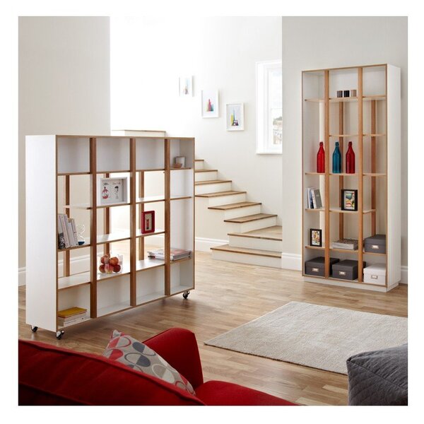 Libreria bianca in rovere 90x210 cm Newbury - Woodman