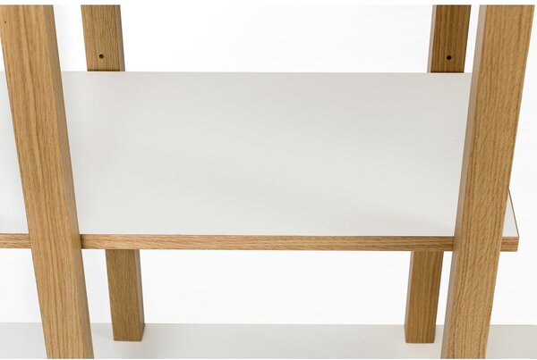 Libreria bianca in rovere 90x210 cm Newbury - Woodman