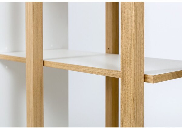 Libreria bianca in rovere 90x210 cm Newbury - Woodman