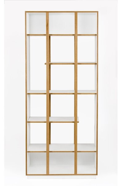 Libreria bianca in rovere 90x210 cm Newbury - Woodman