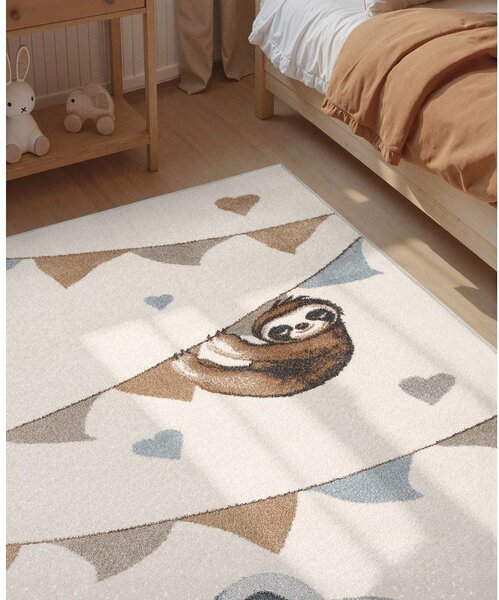 Tappeto per bambini crema 160x230 cm Walk like an Elephant Rainbow Party - Villeroy&Boch