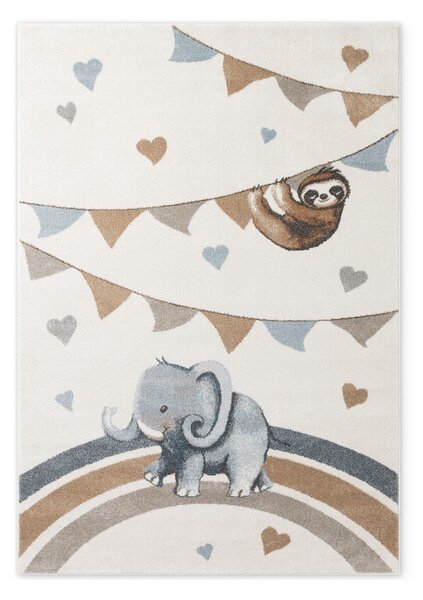 Tappeto per bambini crema 160x230 cm Walk like an Elephant Rainbow Party - Villeroy&Boch