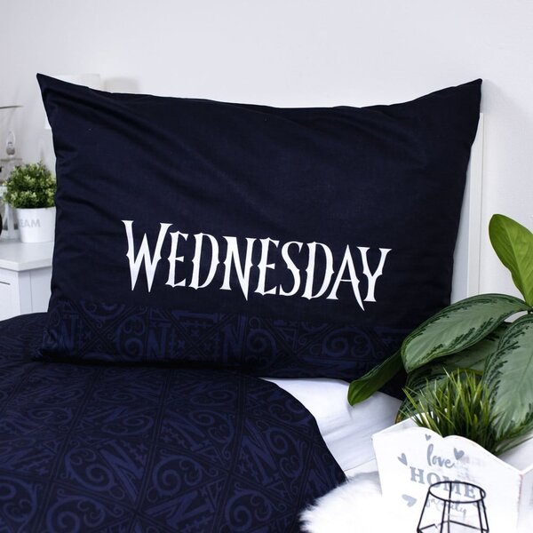 Set copripiumino e federa da bambini blu scuro in cotone per letto singolo 140x200 cm Wednesday "Rain" – Jerry Fabrics