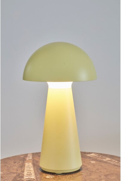 Lampada da tavolo LED gialla con telecomando (altezza totale 28 cm) Sam – Sirius