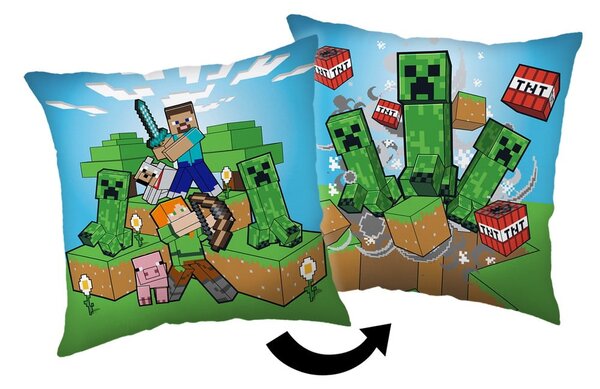Cuscino per bambini 40x40 cm Minecraft "Creeper Rush" – Jerry Fabrics
