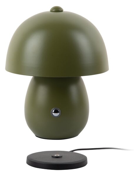Lampada da tavolo LED verde scuro con paralume in metallo (altezza totale 18 cm) Mono LED – Leitmotiv