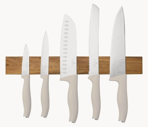 Coltelli con appendino Matt Cream, set da 6