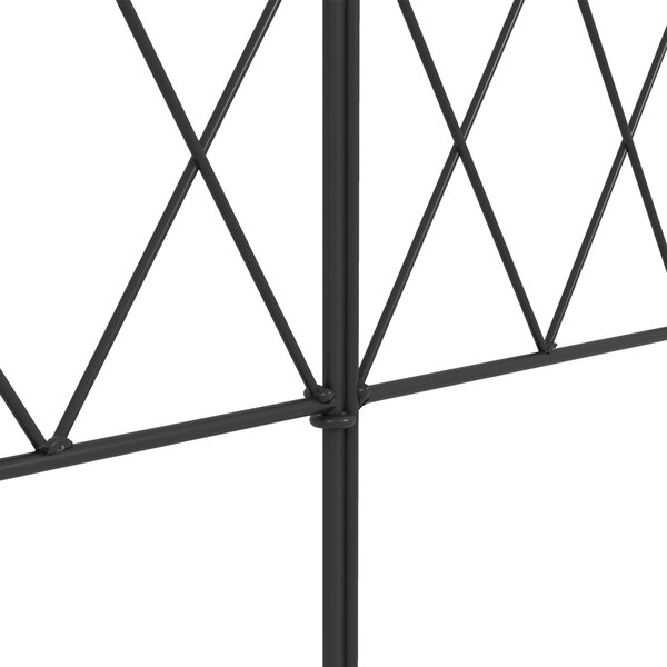 Outsunny Lot de 5 recinzioni da giardino decorative, bordure in metallo nero con ornamenti per aiuola fiorita - 305 x 80 cm nero