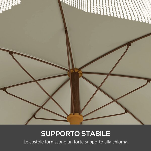 Outsunny Ombrellone da Spiaggia Salvaspazio con Protezione UV40+ e Borsa di Trasporto, Verde | Aosom Italy