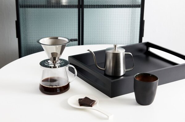Set per caffè a goccia argentato in acciaio inox 500 ml Slow Coffee – Leopold Vienna