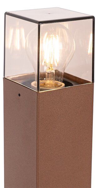 Lampada da esterno 50 cm ruggine con picchetto da terra e pressacavo - Denmark